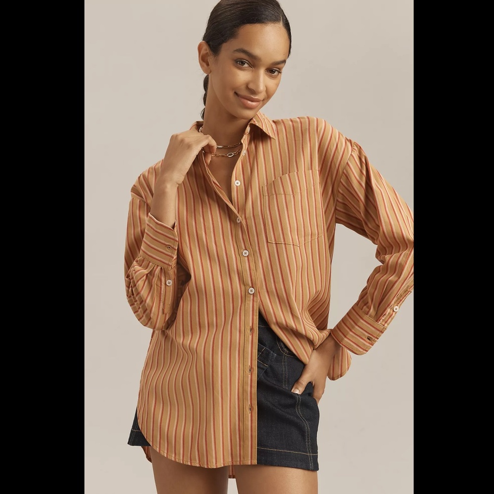 Anthropologie The Bennet Buttondown Shirt by Maeve